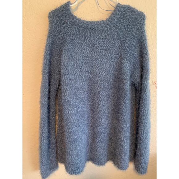 LC Lauren Conrad Blue Tunic Style Mohair Vibe Long Sleeve Size XXL - Picture 7 of 7